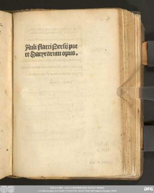Auli Flacci Persij poete Satyrarum opus