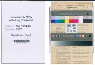 Entnazifizierung Paul Kapellusch , geb. 10.04.1903 (Dentist)