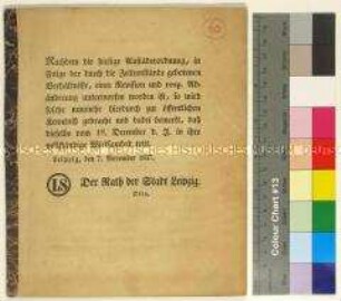 Verordnung des Rates der Stadt Leipzig für Ballenbinder (Aufläder)