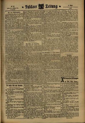 Zweite Ausgabe vom Freitag, den 03. Februar 1911.
