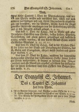 Der Evangelist S. Johannes