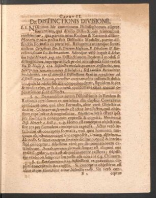 Caput II. De Distinctionis Divisione.