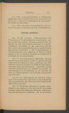 Artículos transitorios