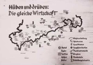 Hüben und drüben: Graphische Darstellung des sächsisch-sudetendeutschen Grenzgebietes