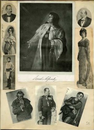 532 Beck, Cesar; 533 Henriot, Jane; 534 Bernhardt, Sarah; 535 Possart, Ernst von; 536 Suske, Ferdinand; 537 unbekannt; 538 Possart, Ernst von; 539 Possart, Ernst von; 540 Possart, Ernst von