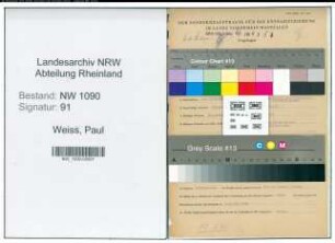 Entnazifizierung Paul Weiss , geb. 14.10.1898 (Bauarbeiter)