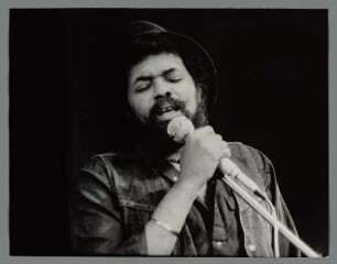 James "Sparky" Rucker : Portrait des Blues-Sängers und Gitarristen James Rucker beim American Folk Blues Festival im Kulturpalast Dresden
