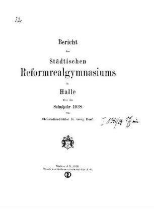 1928/29: Bericht ... - 1928/29
