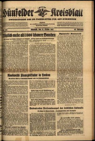 Ausgabe vom Mittwoch, den 21. Oktober 1942.