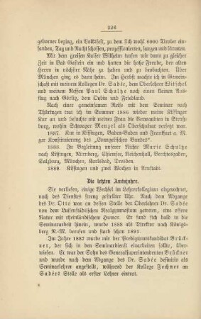 Die letzten Amtsjahre