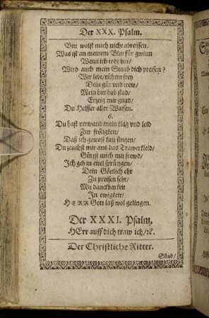 Der XXXI. Psalm. - Der XXXV. Psalm.