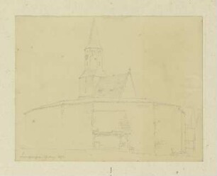 Kirchenburg Lienzingen mit der Peterskirche