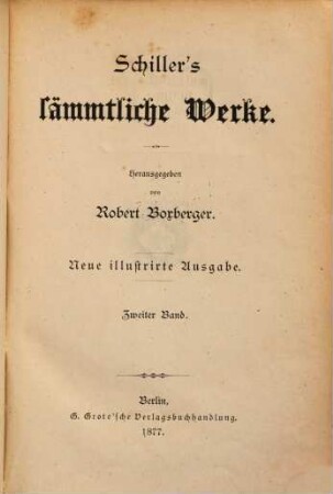 Schillers Werke, 2