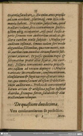 De quaestione duodecima. Utra consonantiarum sit perfectior