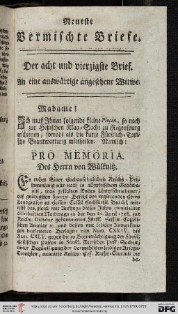 Der acht und vierzigste Brief