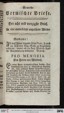 Der acht und vierzigste Brief