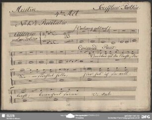 No. 13 ½ Recitativo: Vorüber ist die Nacht"