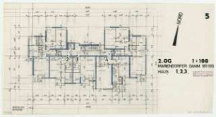 Wohn- und Geschäftshäuser Mariendorfer Damm 187-193, Berlin-Mariendorf: Grundriss 2. Obergeschoss 1:100