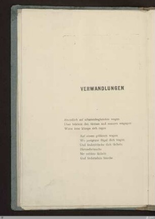 Verwandlungen : [SW II: h2(Hymnen)]; [SW II, S. 18/104]