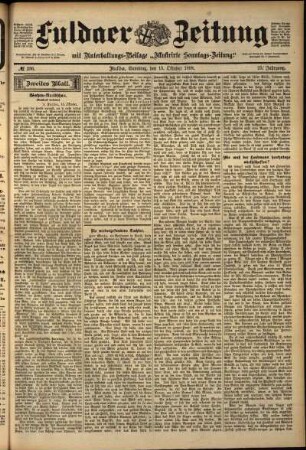 Zweite Ausgabe vom Samstag, den 15. Oktober 1898.