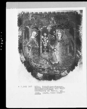 Chormantelkappe mit Verkündigung an Maria