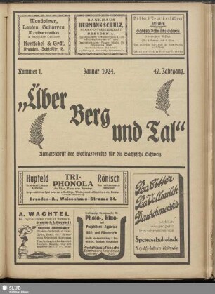 Nummer 1, Januar 1924
