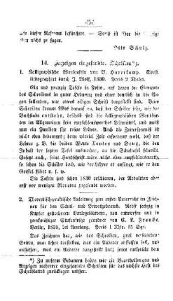 Anzeigen eingesandter Schriften