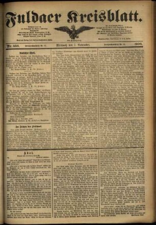 Ausgabe vom Mittwoch, den 07. November 1906.