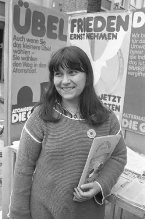 Karlsruher Kandidatin der Grünen für die Bundestagswahl 1980 Doris Flügel