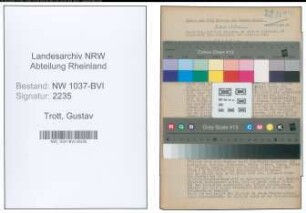 Entnazifizierung Gustav Trott , geb. 26.04.1907 (Bahnbeamter)