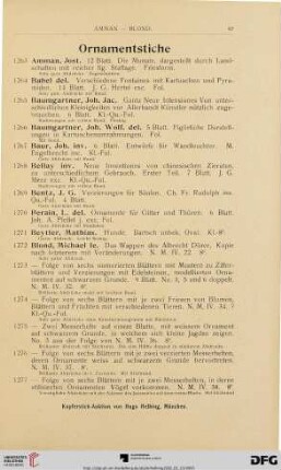 Ornamentstiche (Nr. 1263 - 1391)