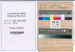 Entnazifizierung Wilhelm Hueck , geb. 11.12.1899 (Bahnsekretaer)
