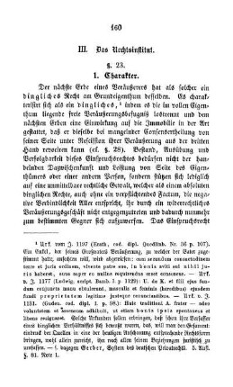 III. Das Rechtsinstitut.