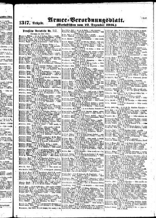 1317.Ausgabe. Freitag, 22. Dezember 1916