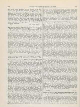 260-261 [Rezension] Schaller, Heinrich, Die europäische Kulturphilosophie