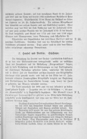 F. Handel und Verkehr. Schiffahrt.