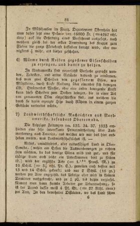 6) Wärme durch Reiben gegoßener Eisenscheiben zu erzeugen, und damit zu heitzen