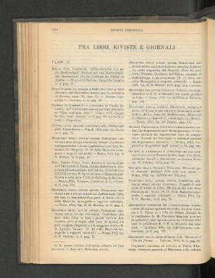 Tra libri, riviste e giornali.
