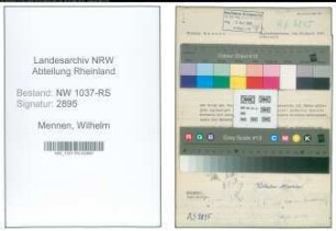 Entnazifizierung Wilhelm Mennen , geb. 31.08.1903 ()