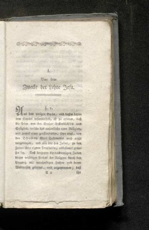 I. Von dem Zwecke der Lehre Jesu.