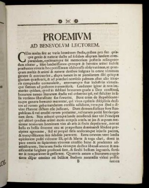 Proemium Ab Benevolum Lectorem.