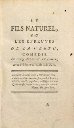 Oeuvres Philosophiques Et Dramatiques De M. Diderot, 1. Contenant les Principes de la Philosophie morale, ou Essai sur le Mérite & la Vertu, avec des Réflexion