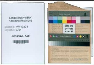 Entnazifizierung Karl Isringhaus , geb. 29.07.1897 (Kaufmaennischer Angestellter)