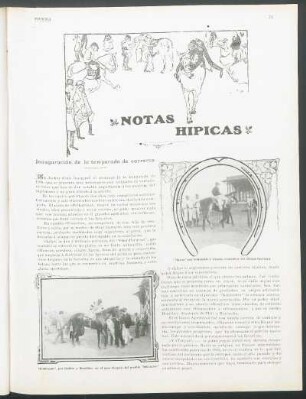 Notas hípicas - Inauguración de la temporada de carreras