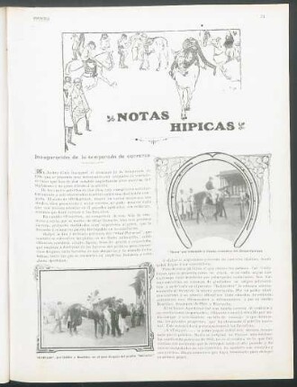 Notas hípicas - Inauguración de la temporada de carreras