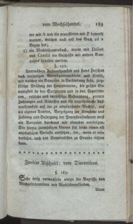 Zweiter Abschnitt: vom Discontiren.