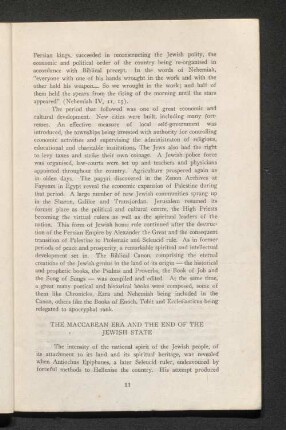 The Maccabean Era and the End of the Jewish State