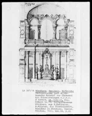 Würzburg, Residenz, Hofkirche, Chorwand