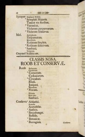 18-28, Classis Nona - Classis Decima Septima