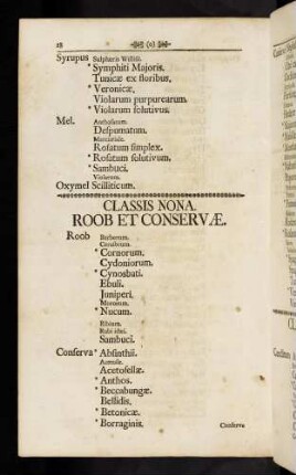 18-28, Classis Nona - Classis Decima Septima